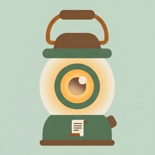 Illustration of a glowing lantern with a single eye, standing for Claude